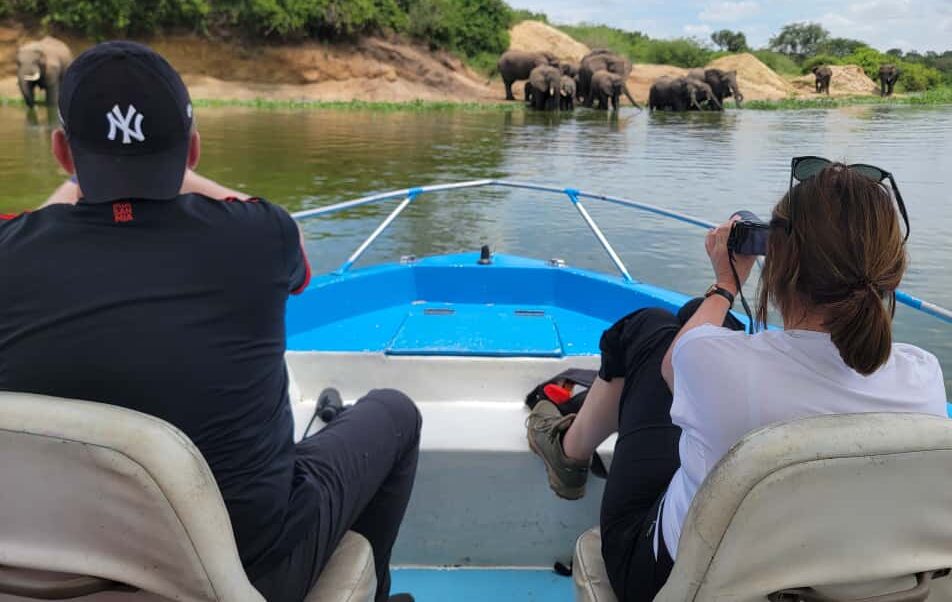Game viewing on Kazinga Channel Boat ride